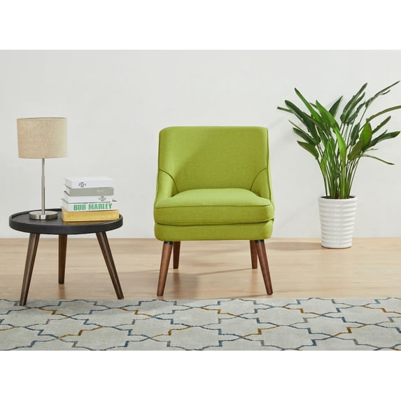 A&D Home Dana Linen Fabric Accent Chair, Green