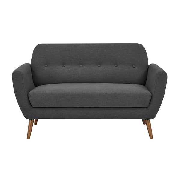 A&D Home Oakland Loveseat Sofa, Charcoal
