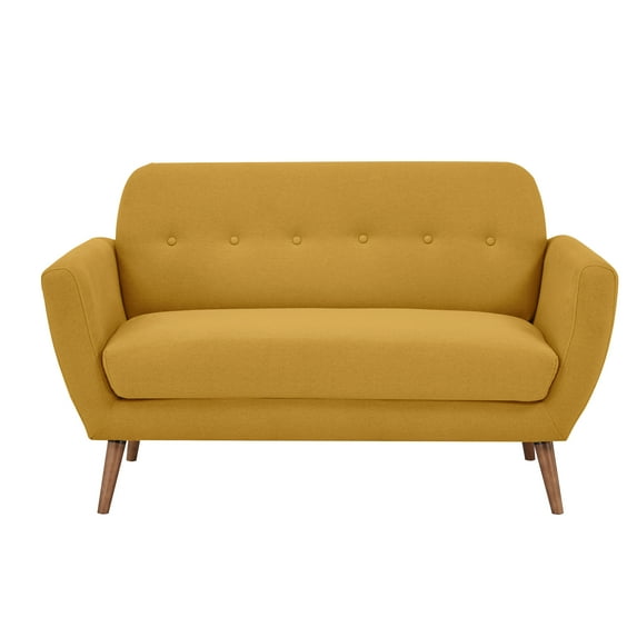 A&D Home Oakland Loveseat Sofa, Mustard