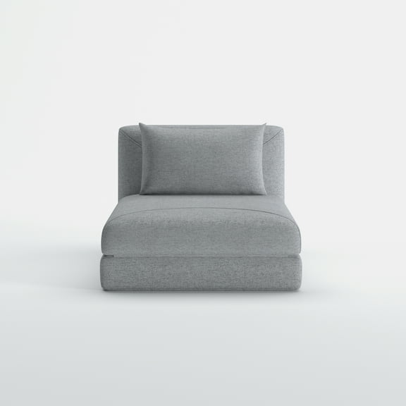 A&D Home Santa Futon Convertible Chair, Light Gray