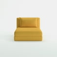 thumbnail image 1 of A&D Home Santa Polyester Futon Convertible Chair, Yellow, 1 of 9