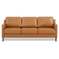 thumbnail image 1 of A&D Home Sedona Camel Faux Leather Modern Sofa, Upholstered Contemporary Couch, 1 of 8