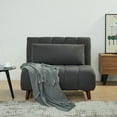 thumbnail image 1 of A&D Home Springfield Polyester Convertible Futon Chair, Dark Gray, 1 of 21