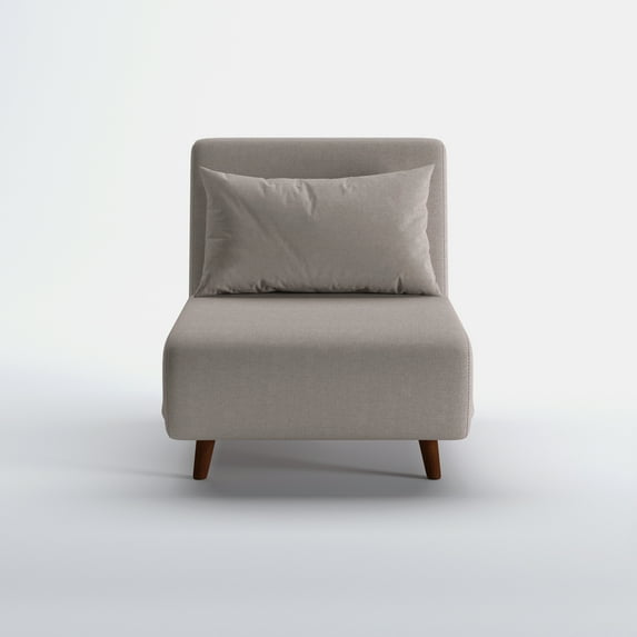 A&D Home Tustin Polyester Convertible Futon Chair, Beige