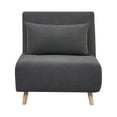 thumbnail image 1 of A&D Home Tustin Polyester Convertible Futon Chair, Charcoal, 1 of 9