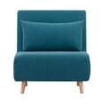 thumbnail image 1 of A&D Home Tustin Polyester Convertible Futon Chair, Peacock Blue, 1 of 11