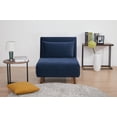 thumbnail image 1 of A&D Home Tustin Polyester Convertible Futon Chair, Velvet Blue, 1 of 5
