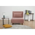 thumbnail image 1 of A&D Home Tustin Polyester Convertible Futon Chair, Velvet Pink Blush, 1 of 6