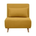 thumbnail image 1 of A&D Home Tustin Polyester Convertible Futon Chair, Yellow, 1 of 9