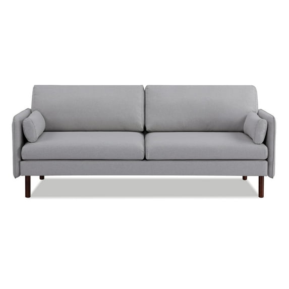 A&D Home Yucca Light Gray Polyester Modern Sofa, Upholstered Contemporary Couch