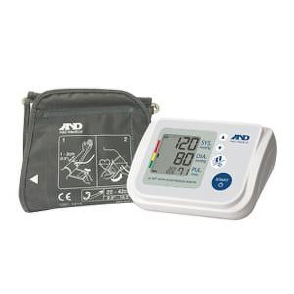 A&D Medical Premium Pre-Formed Cuff Upper Arm Blood Pressure Machine  (9-17/23-43 cm Range) Home BP Monitor, One Click Operation w/Easy to Read