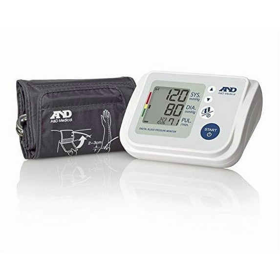 A&D Medical Bluetooth Blood Pressure Monitor, Upper Arm, Wide Cuff, Digital, Heart Rate Detection (UA-767F)
