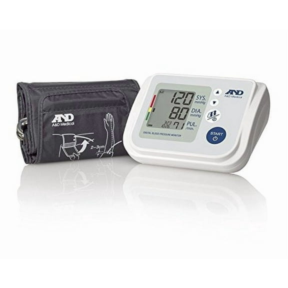 A&D Medical Bluetooth Blood Pressure Monitor, Upper Arm, Wide Cuff, Digital, Heart Rate Detection (UA-767F)