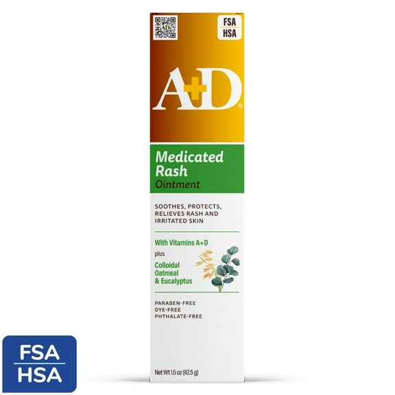 A+D Medicated Rash Ointment 1.5 oz  Relieves Rash & Skin Irritated Skin