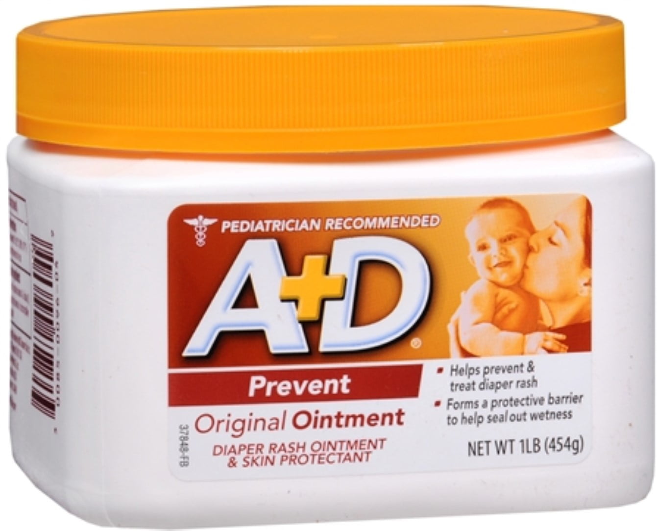 A+D Original Diaper Rash Ointment, 16 oz (Pack of 2), Gentle Formula