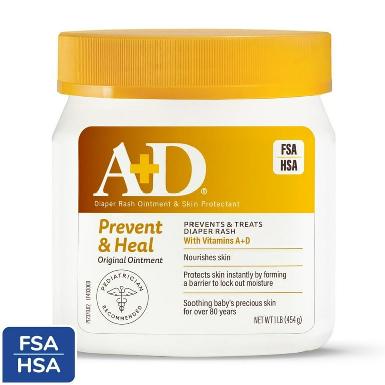 A+D Original Diaper Rash Ointment, 1lb Tub, All Skin Types HSA/FSA