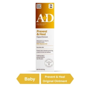 A+D Original Diaper Rash Ointment with Vitamins A and D, 4 oz Tube