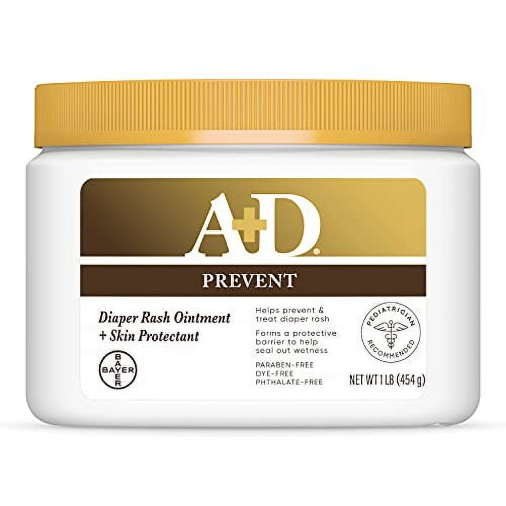 A+D Original Diaper Rash Ointment, Skin Protectant With Lanolin and