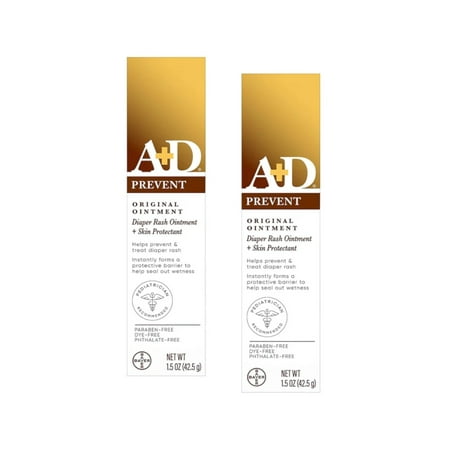 A+D Original Ointment Diaper Rash Ointment & Skin Protectant 1.5 Oz Each
