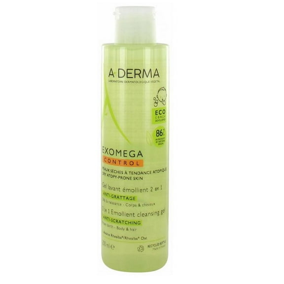 A-DERMA Exomega Control 2in1 Emollient Cleansing Gel 200ml