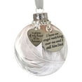thumbnail image 1 of A Dad Memorial Angel Feather Christmas Ornament Ball With Heart In Heaven Engraving For Holiday Tree Decoration And Remembrance Gift 8Cm, 1 of 4