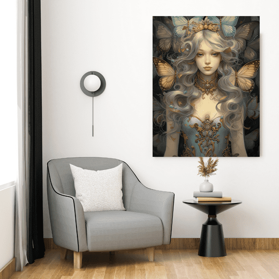 A Dance of Delicate Wings - "Madame Butterfly Canvas/Poster Art Prints – The Perfect Home Decor Piece"