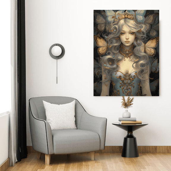 A Dance of Delicate Wings - "Madame Butterfly Canvas/Poster Art Prints – The Perfect Home Decor Piece"