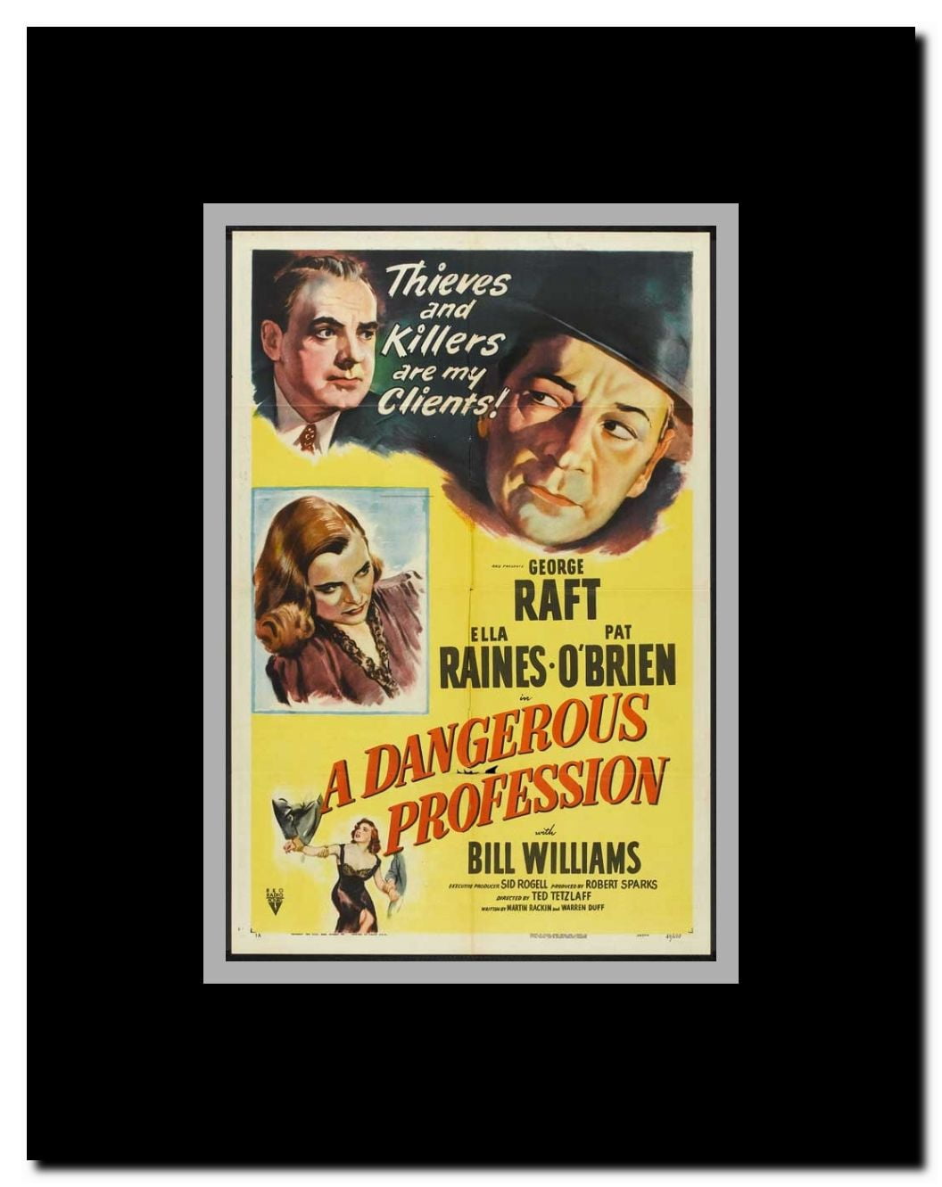 A Dangerous Profession Framed Movie Poster