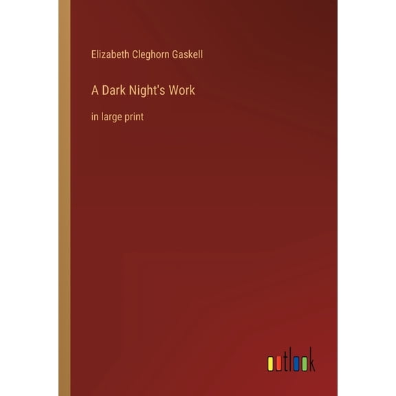 A Dark Night's Work: in large print, (Paperback)