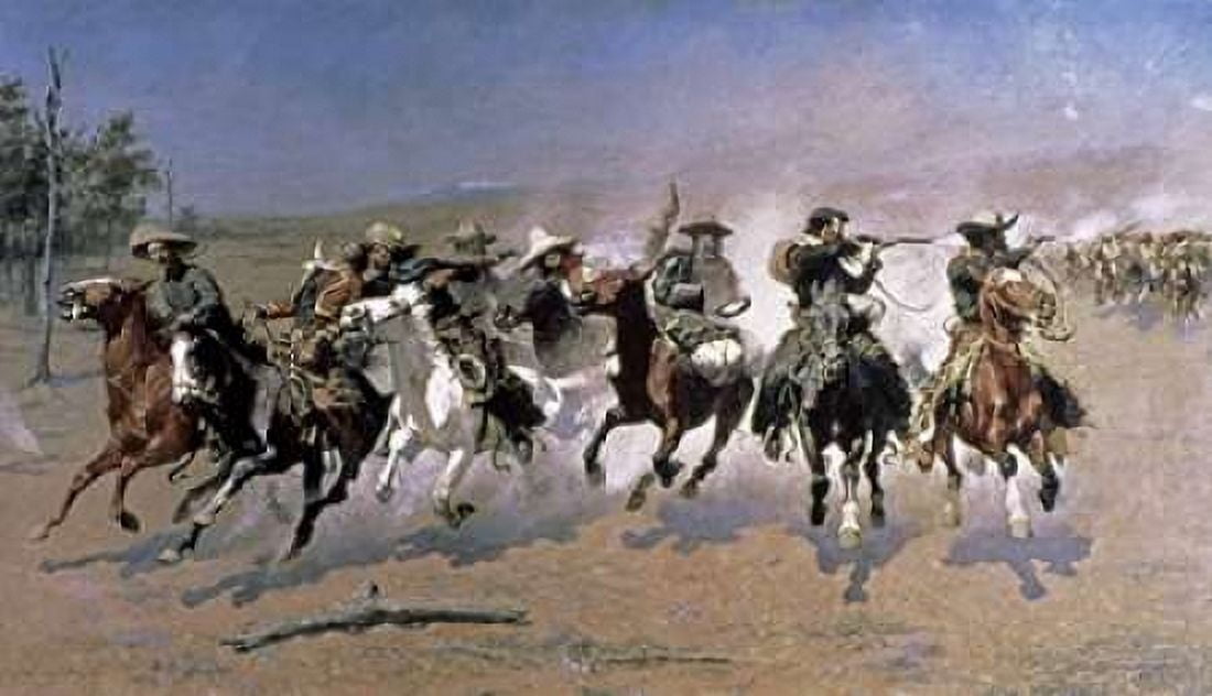 A Dash For The Timber Canvas Art - Frederic Remington (24 x 36)
