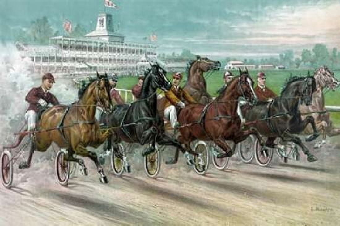 A Dash for the Pole Canvas Art - Currier and Ives (12 x 18)
