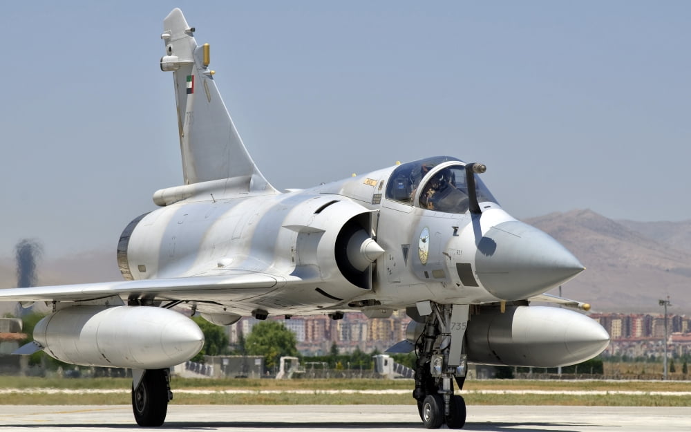 A Dassault Mirage 2000 of the United Arab Emirates Air Force Canvas Art - Giovanni CollaStocktrek Images (36 x 22)