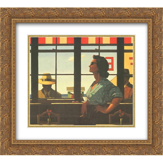 A Date with Fate 2x Matted 24x20 Gold Ornate Framed Art Print by Jack Vettriano