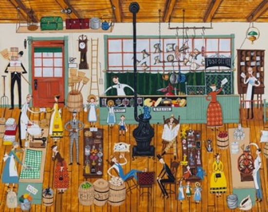 A Day At The General Store Canvas Art - Joseph Holodook (22 x 18)