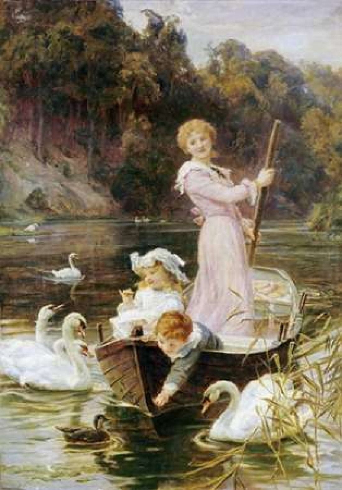 A Day On The River Canvas Art - Frederick Morgan (20 x 28)