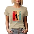 thumbnail image 1 of A Day Without Music Is Like Just Kidding, I Have No Idea, Musician, Tan T-Shirt, Large, 1 of 5