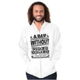 thumbnail image 1 of A Day Without Video Games Unisex Fleece Graphic Zip Up Hoodie Brisco Brands 2X, 1 of 5