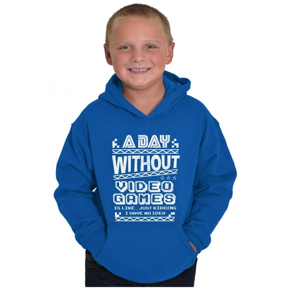 A Day Without Video Games Youth Hoodie Boy Girl Teen Brisco Brands S