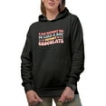 thumbnail image 1 of A Day Without You Is Like Without Chocolate, Wavy Text Retro Valentine's Day Gift, Black Hooded Sweatshirt or Hoodie, Small, 1 of 5