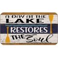 thumbnail image 1 of A Day at The Lake Restores The Soul Door Mat Farmhouse Lake Theme 17x30 Inch Lake House Indoor Outdoor Entrance Doormat Decor for Home Bedroom., 1 of 4