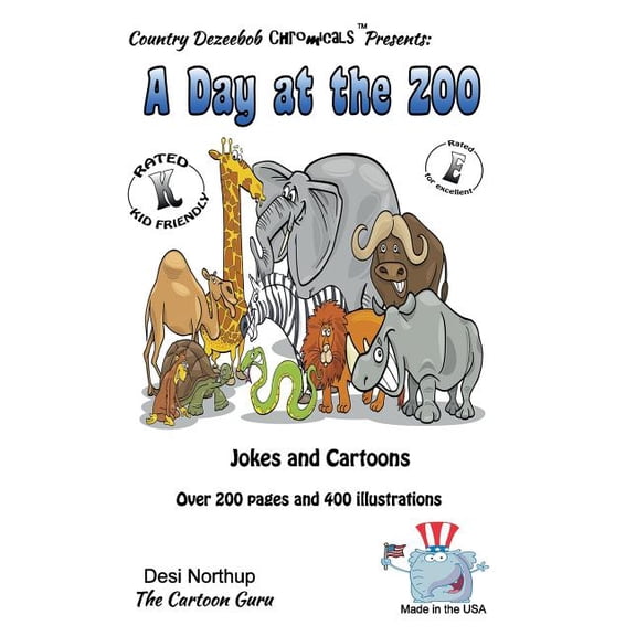 A Day at the Zoo - Jokes and Cartoons in Black and White : Zoo Animal Jokes in Black and White
