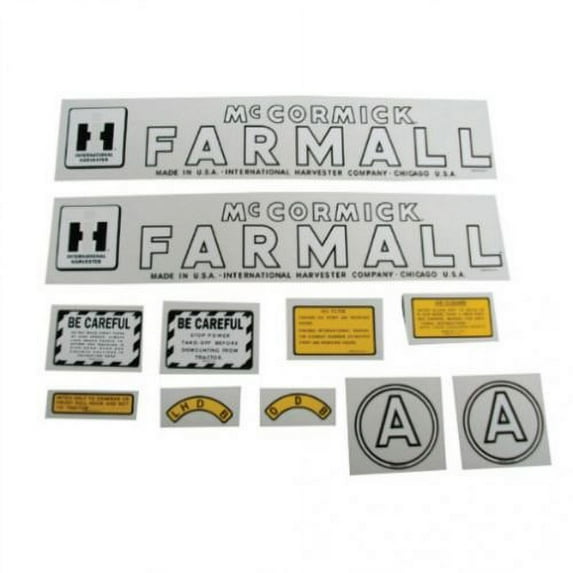 A Decal Set Farmall McCormick Mylar fits International A