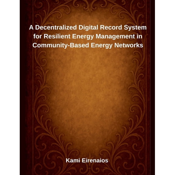 A Decentralized Digital Record System for Resilient Energy Management in Community-Based Energy Networks, (Paperback)