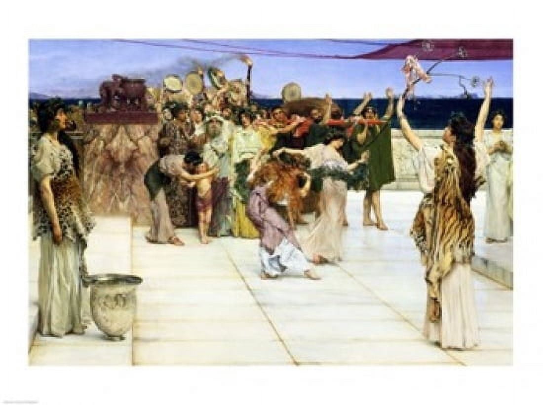 A Dedication to Bacchus 1889 Canvas Art - Sir Lawrence Alma-Tadema (36 x 24)