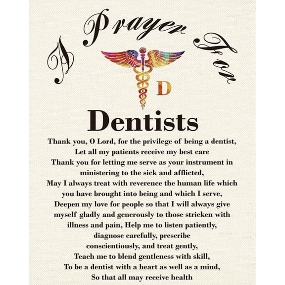 A Dentist's Prayer Canvas Home Wall Art Decor, Dental Professionals Canvas Wall Art, Dentists Gift, Medical Professionals Poster