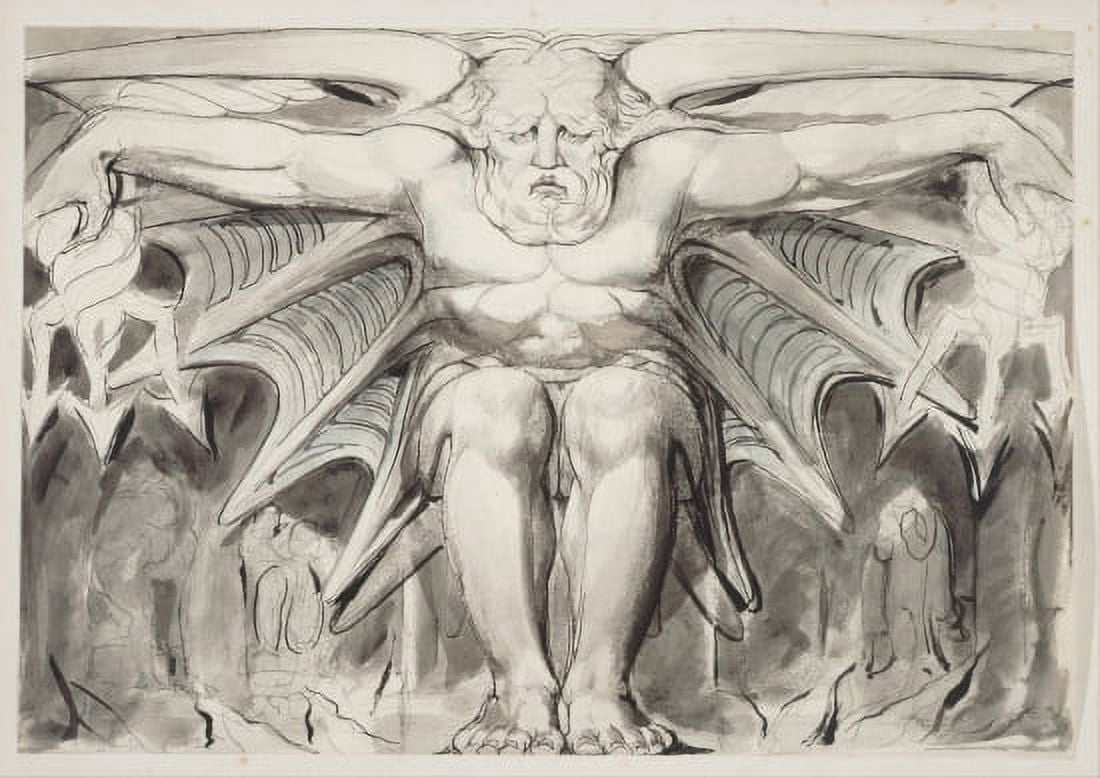 A Destroying Deity Canvas Art - William Blake (24 x 36)