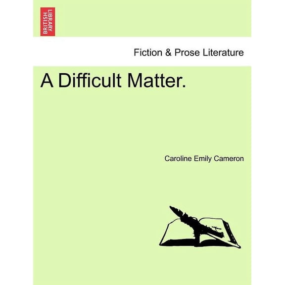 A Difficult Matter. (Paperback)