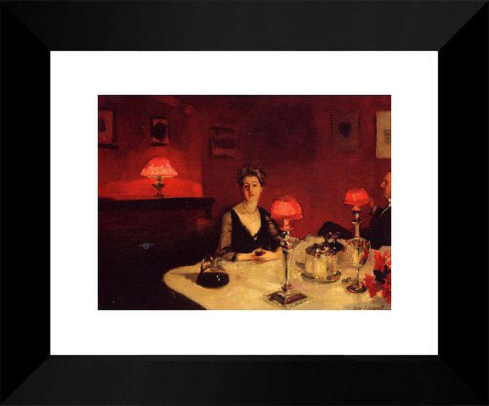 A Dinner Table at Night 15x18 Framed Art Print by Sargent, John Singer ...