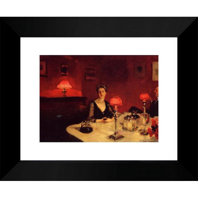A Dinner Table at Night 15x18 Framed Art Print by Sargent, John Singer ...