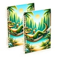 thumbnail image 1 of A Dinosaur and Forest Ring Binder Notebook Journey Note Diary College Ruled Spiral Notebook Study Loose Leaf Paper A5 60 Pages, 1 of 8